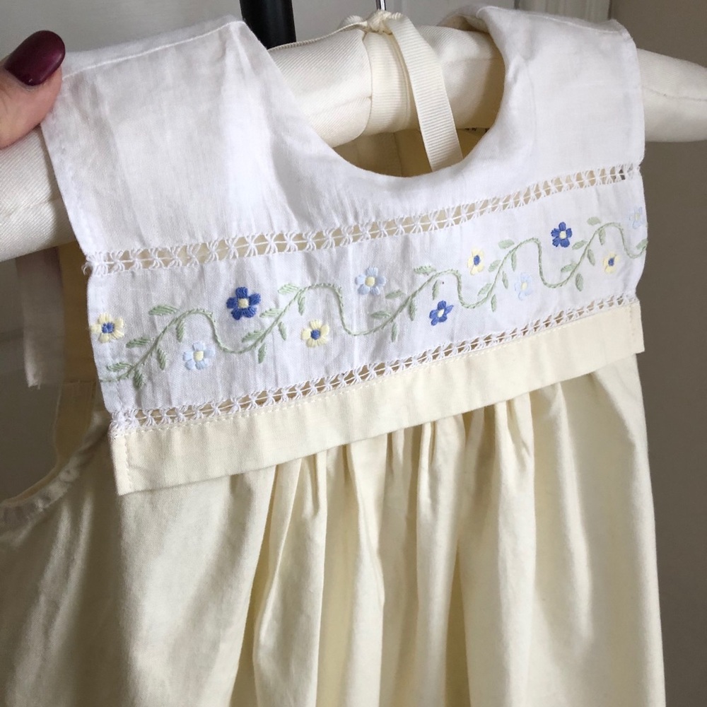 Lavender Blue Embroidered Bishop Dress - Picture 2 of 8